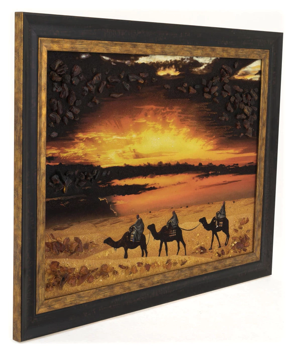 Amber painting "Caravan"