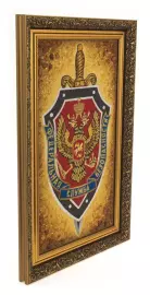 Картина из янтаря "Герб ФСБ"