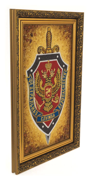 Amber painting "Coat of Arms of the FSB"