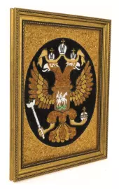 Картина из янтаря "Герб России"