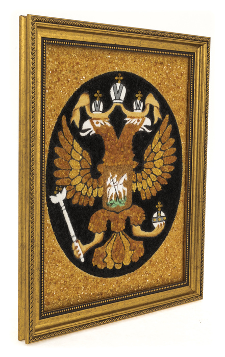 Картина из янтаря "Герб России"
