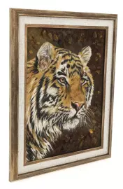 Картина из янтаря "Голова тигра"