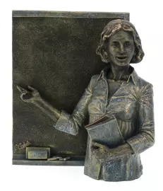 Sculpture "Teacher at the blackboard" (Teacher with blackboard)