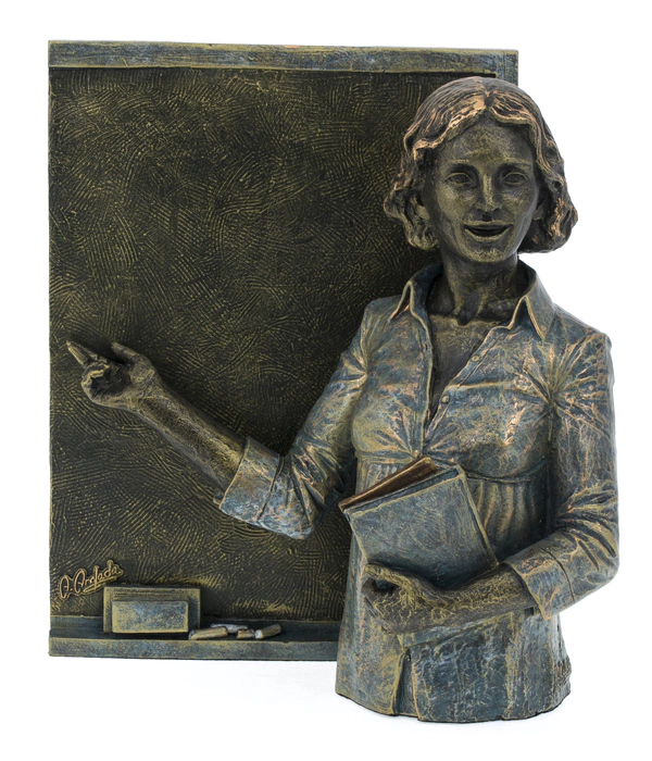 Sculpture "Teacher at the blackboard" (Teacher with blackboard)