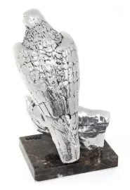 Статуэтка "Сокол на руке" посеребрение (Falcon on hand, silvering)