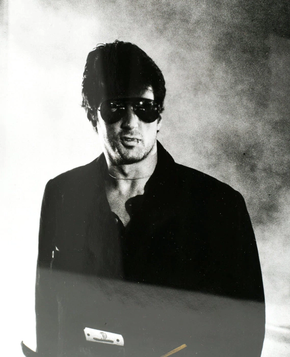 An autographed photo of actor Sylvester Stallone