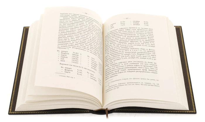 Leather-bound book "Oil and the oil industry", V.Ragozin