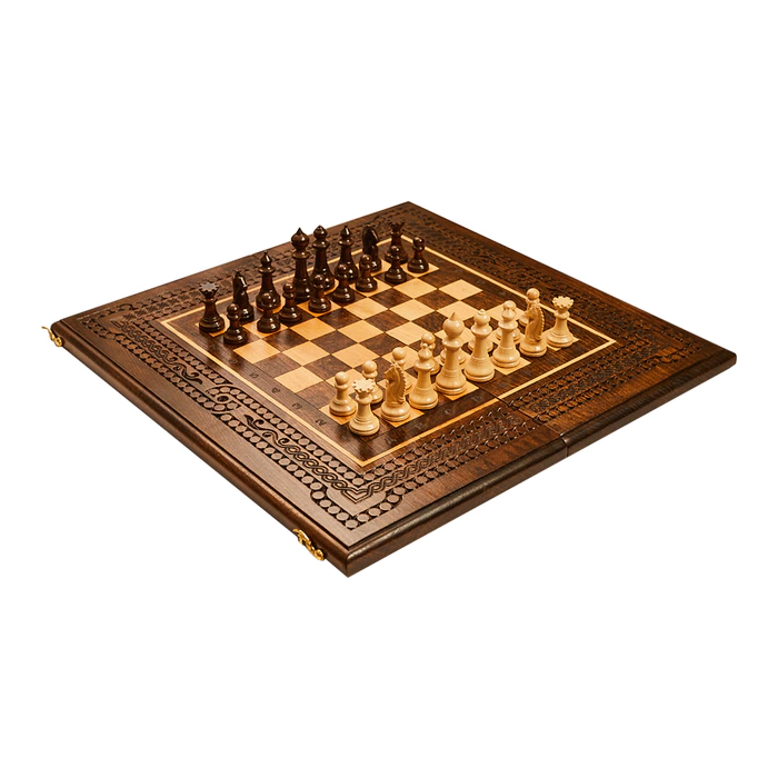Chess made of precious wood "Bagrdatid Armenia" carved