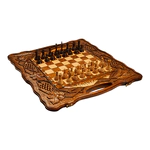 Chess + backgammon carved "Nerken" (with handle)