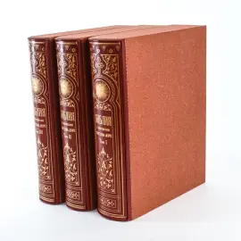 Книга в кожаном переплете "Библия", 3 тома, иллюстрации Доре