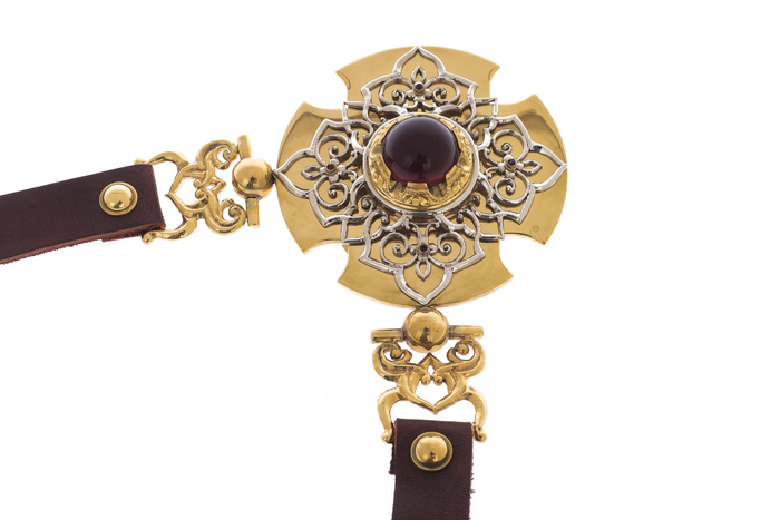 Saber "Sultan" with cubic zirconia, paduk, Zlatoust