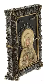 Icon with artistic casting "Matrona Moskovskaya" small bronze