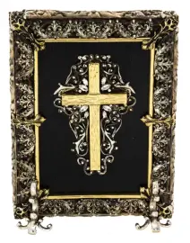 Икона с художественным литьем "Петр и Феврония" малая Икона с художественным литьем "Петр и Феврония" малая