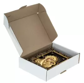 Икона с художественным литьём "Божия матерь Казанская" малая