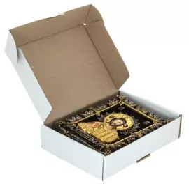 Икона с художественным литьем "Господь Вседержитель" малая