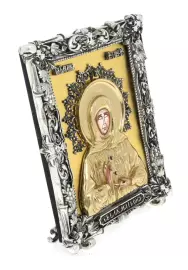 Икона с художественным литьём "Матрона Московская"