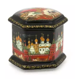 Шкатулка "Москва" Рыбакина, Палех