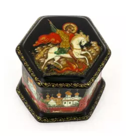 Шкатулка "Москва" Рыбакина, Палех