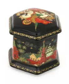 Шкатулка "Москва" Рыбакина, Палех