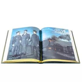 The leather-bound book "The Railway Uniform of the Empire"