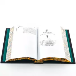 The leather-bound book "48 laws of power. Robert Green."