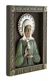 Икона из дерева "Святая Матрона Московская"