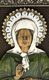 Икона из дерева "Святая Матрона Московская"