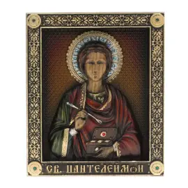 Икона из дерева "Святой Целитель Пантелеймон" Икона из дерева "Святой Целитель Пантелеймон"