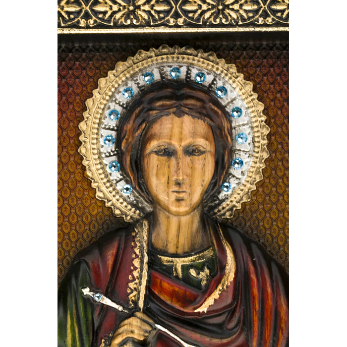 Wooden icon "Saint Healer Panteleimon"