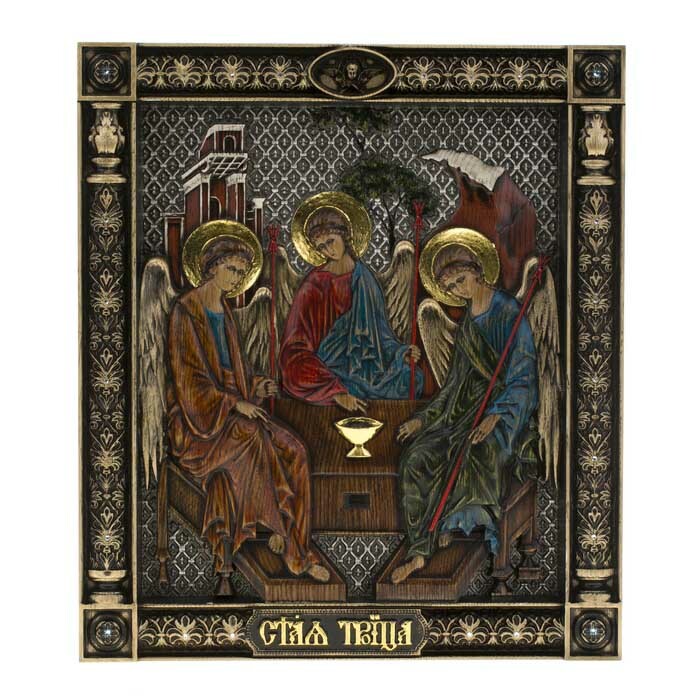 Icon made of wood "Holy Trinity"
