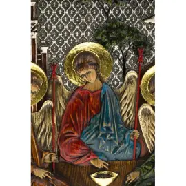 Икона из дерева "Святая Троица"