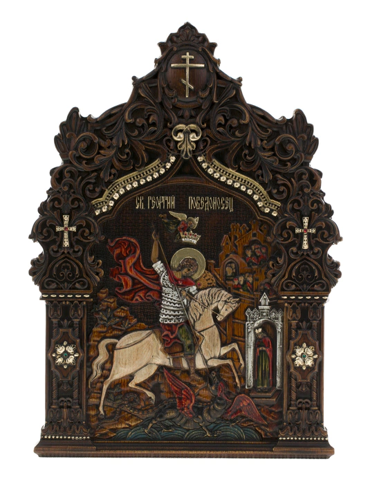 Oak icon "St. George the Victorious"