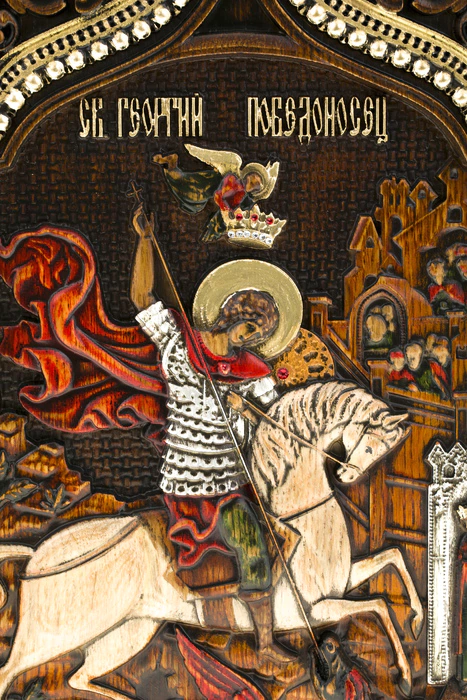 Oak icon "St. George the Victorious"