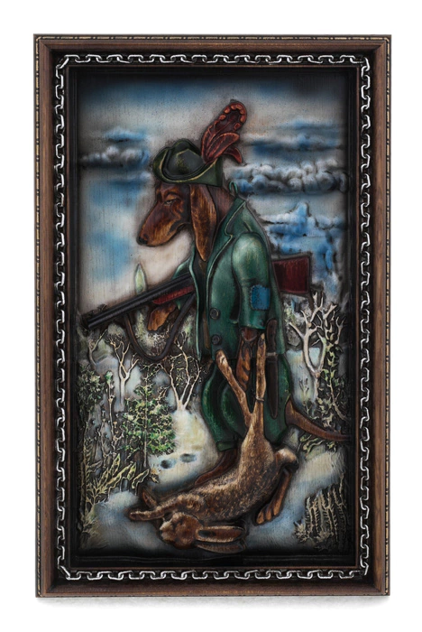 Panel "Dachshund Hunter" (oak)