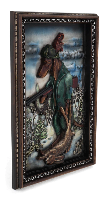 Panel "Dachshund Hunter" (oak)