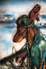 Panel "Dachshund Hunter" (oak)