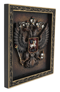 Panel "Coat of Arms of the Russian Federation" (small)(oak)
