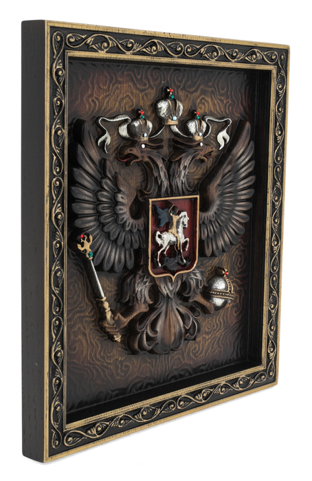 Panel "Coat of Arms of the Russian Federation" (small)(oak)