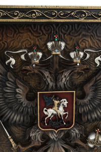 Panel "Coat of Arms of the Russian Federation" (small)(oak)