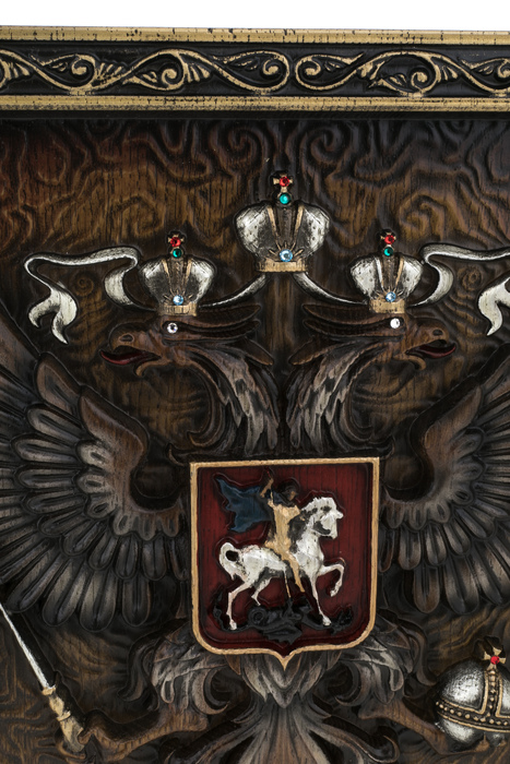 Panel "Coat of Arms of the Russian Federation" (small)(oak)