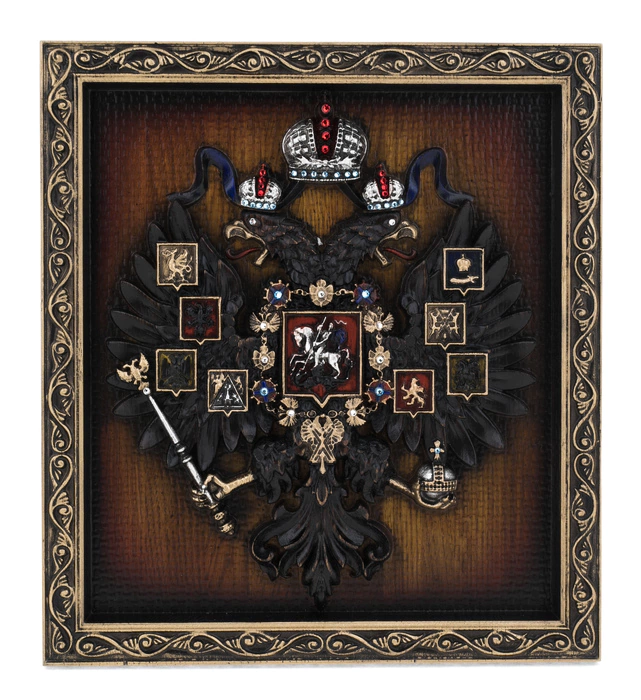 Panel "Coat of Arms of the Russian Empire" (oak) 28 x 32