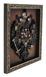 Panel "Coat of Arms of the Russian Empire" (oak) 28 x 32