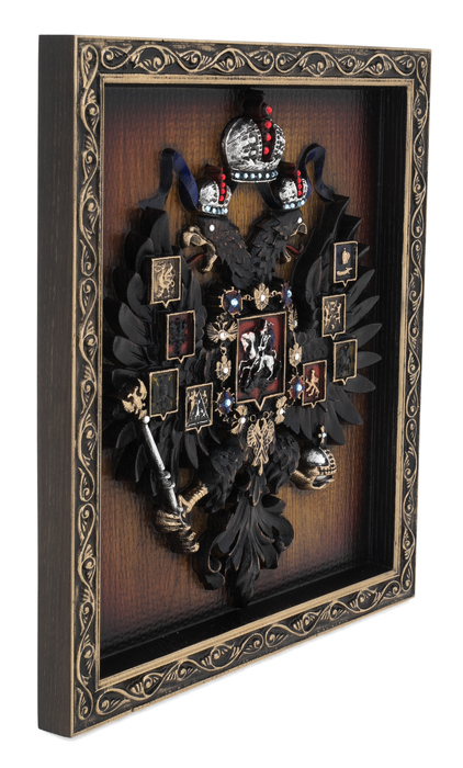 Panel "Coat of Arms of the Russian Empire" (oak) 28 x 32