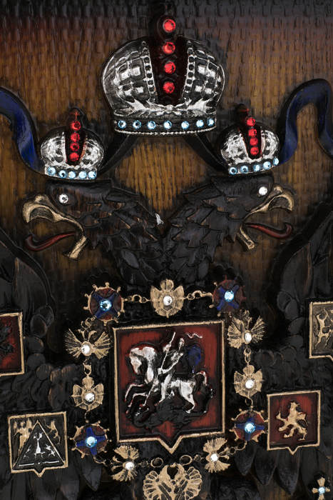 Panel "Coat of Arms of the Russian Empire" (oak) 28 x 32