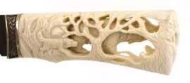 Нож "Путник - Каменный век" с резной рукоятью и ножнами