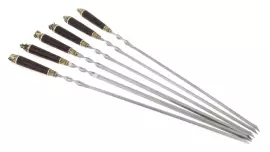 Набор шампуров "Разные звери: Каменные головы" на 6 персон, в кейсе