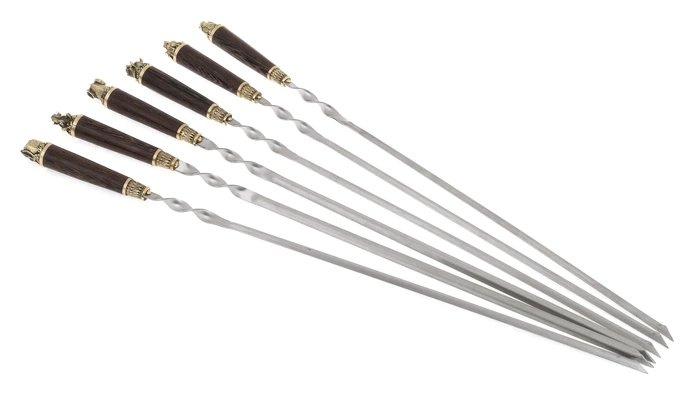 Set of skewers "Different animals: Stone heads" in a case, 6 pcs