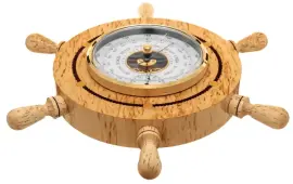 Барометр "Штурвал" карельская береза Барометр "Штурвал" карельская береза