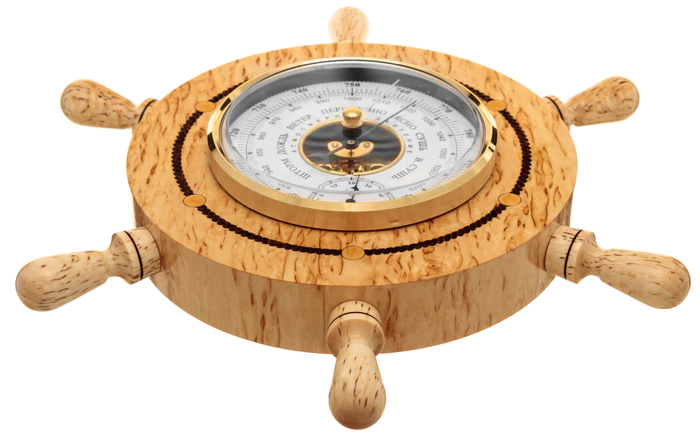 Steering Wheel barometer (Karelian birch)