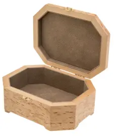 Шкатулка для украшений "Лисичка" с перламутром, карельская береза